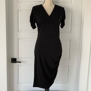 MKSSBD Michael Kors Side Scrunched Black Dress